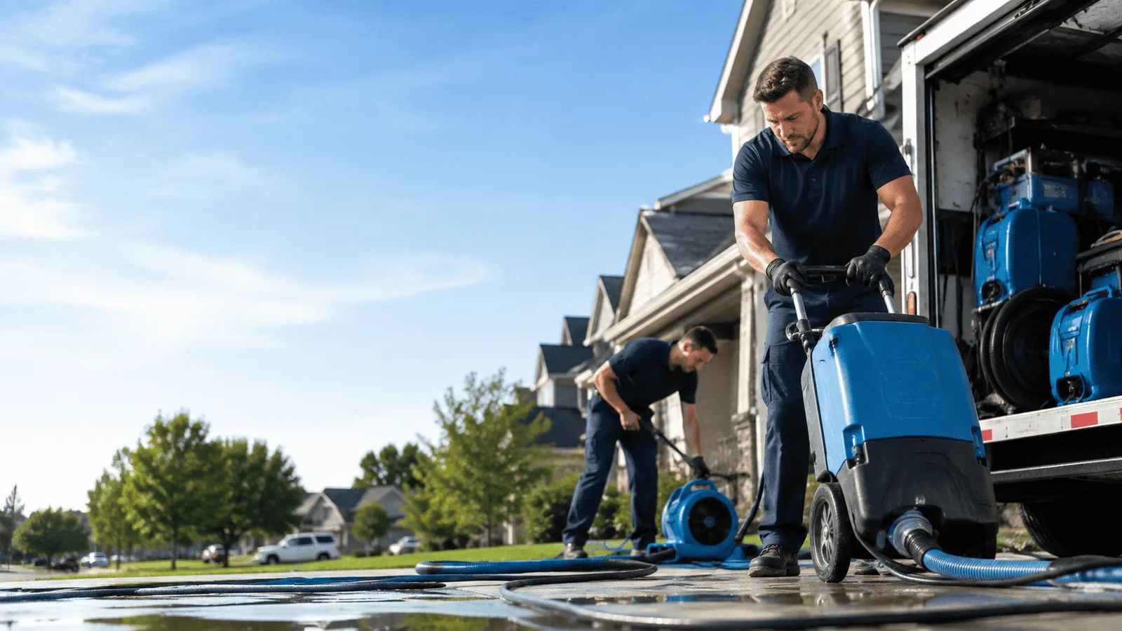 Dehumidification being performed in Plymouth, NY
